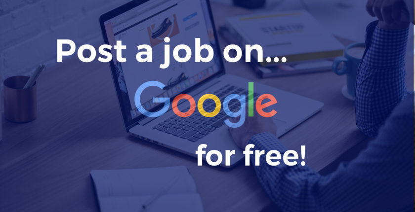 Advertise a job on Google