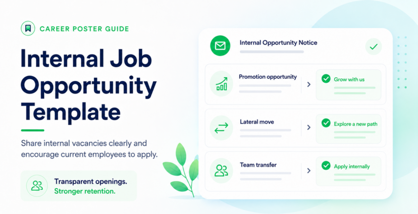 Internal job opportunity template for employees