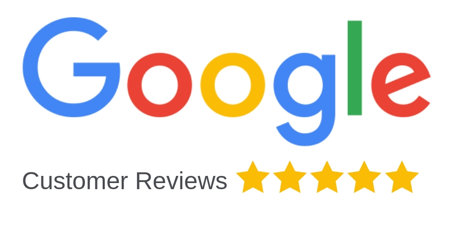 Google logo showing 5 star reviews