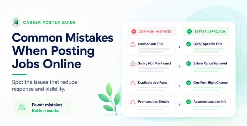 Common mistakes when posting jobs online – employer guide