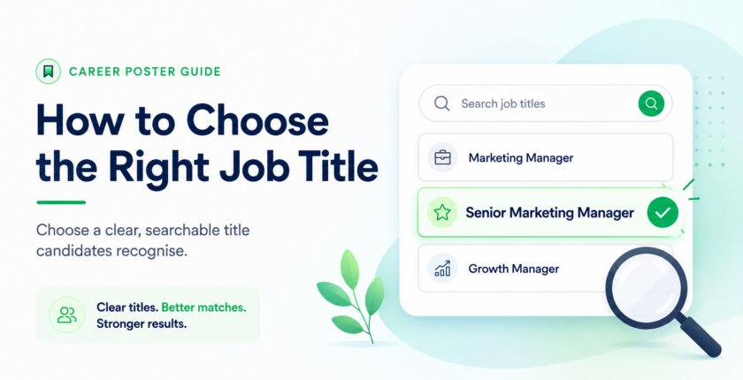 How to choose the right job title for a job advert
