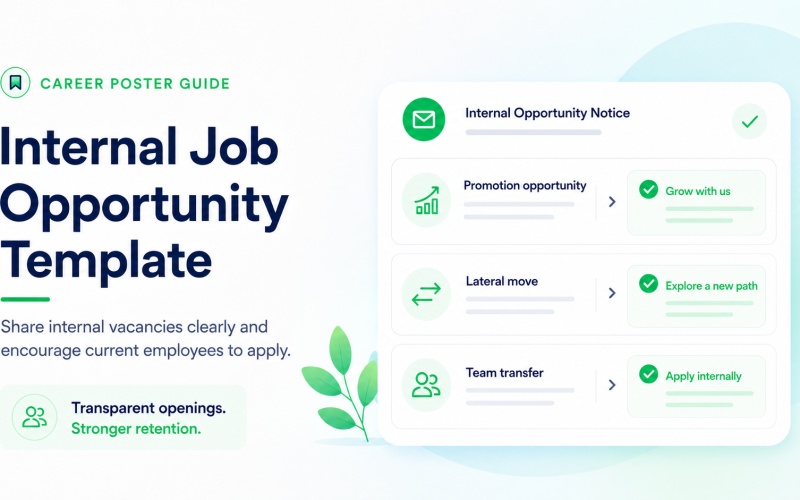 Internal job opportunity template for employees