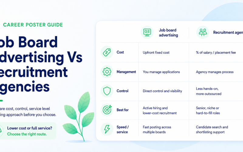 Job board advertising vs recruitment agencies comparison