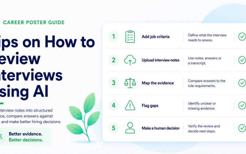 Tips on how to review interviews using AI